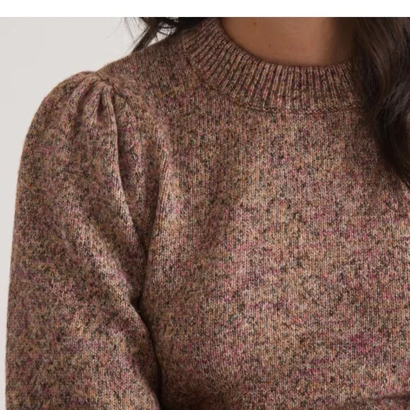 NWOT Marine Layer Women’s Alma Blouson Puff Sleeve Sweater Autumn Multi Small - Picture 5 of 14
